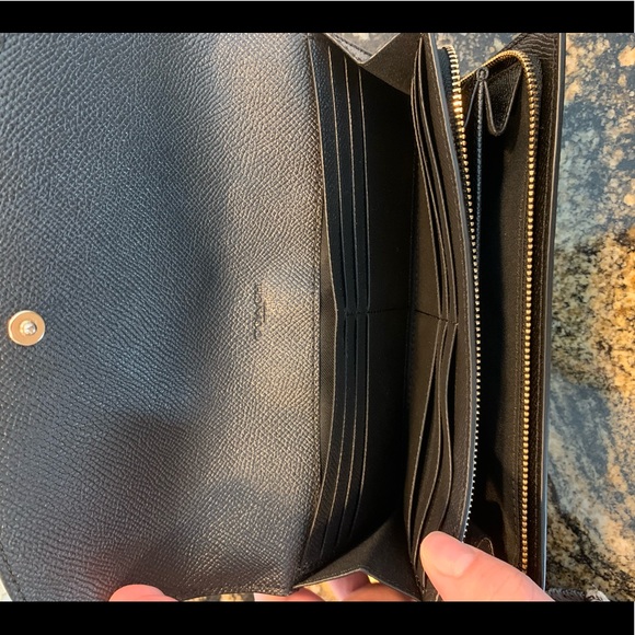 🌿SOLD🌿Coach Wallet Crossgrain leather NWT Black - Picture 6 of 11